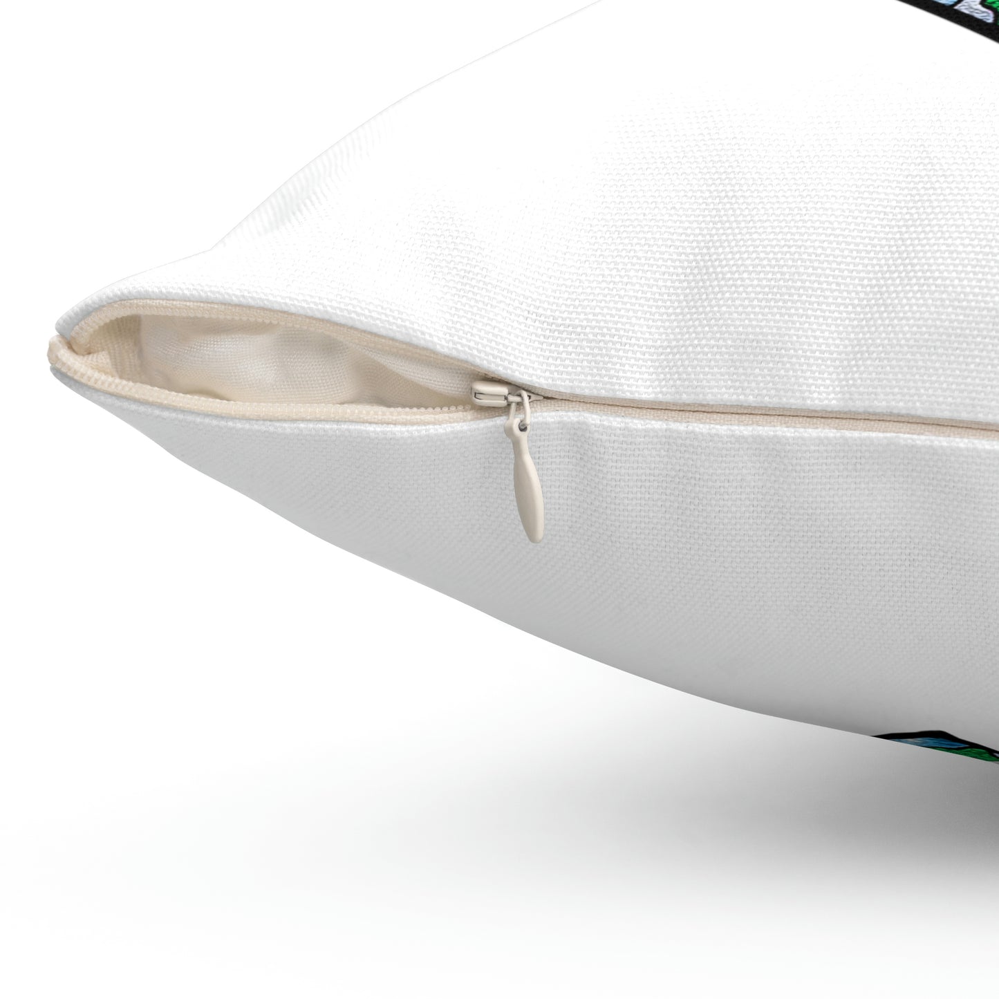 Crackle Heart Spun Polyester Square Pillow