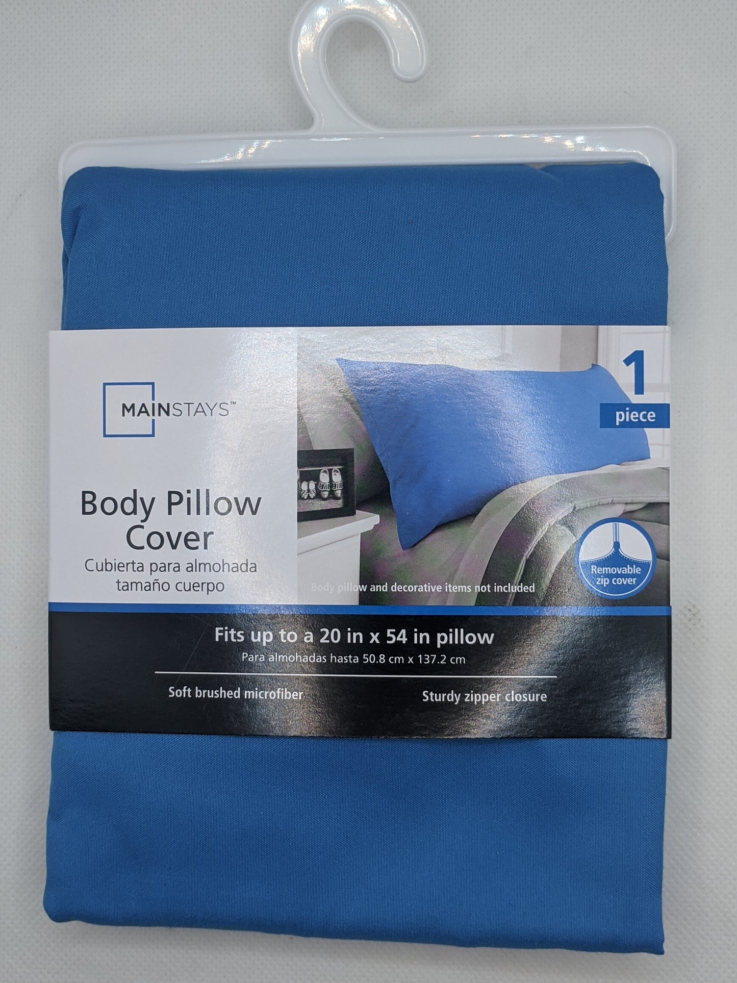 Body Pillow Cover - Mainstays - 20x54 Zippered Closure