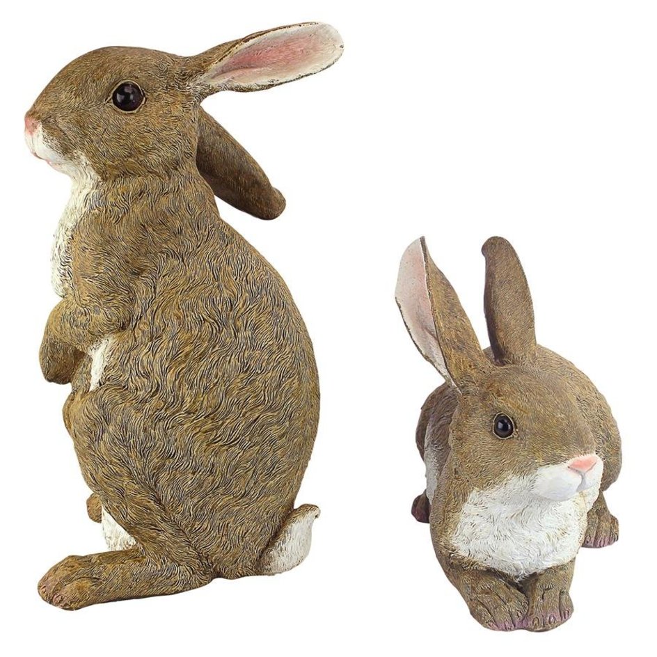 Bashful and Hopper Bunny Statues
