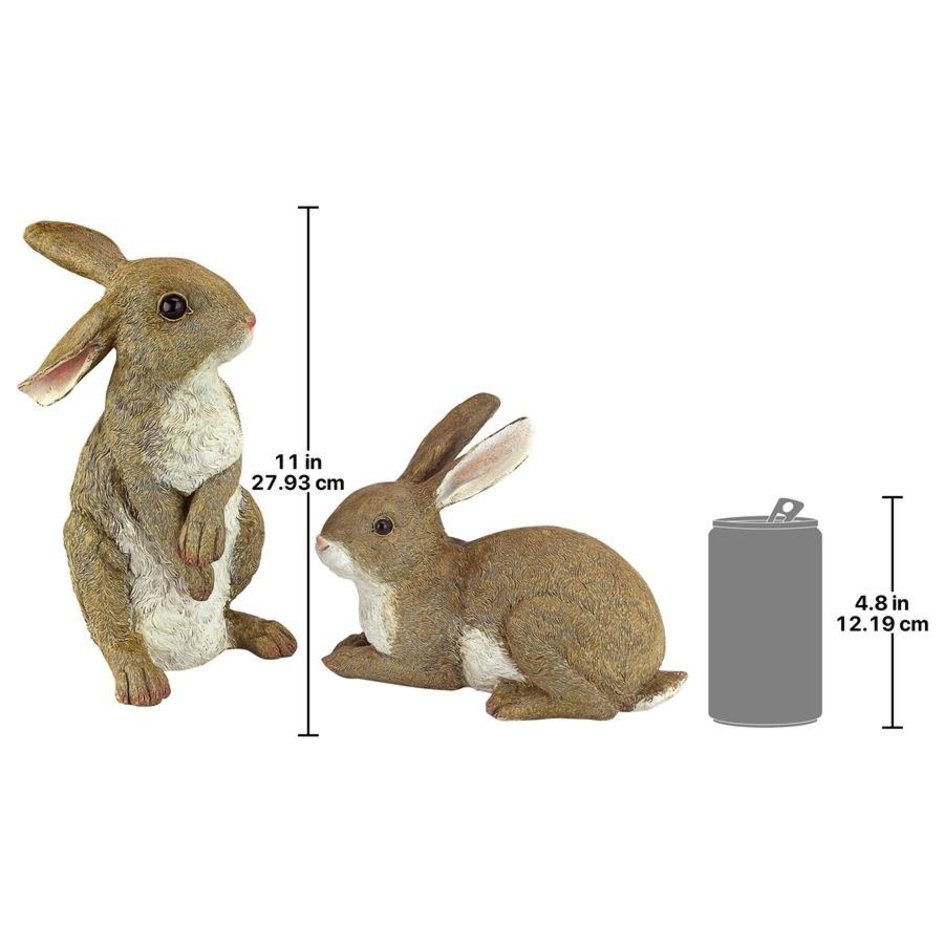 Bashful and Hopper Bunny Statues