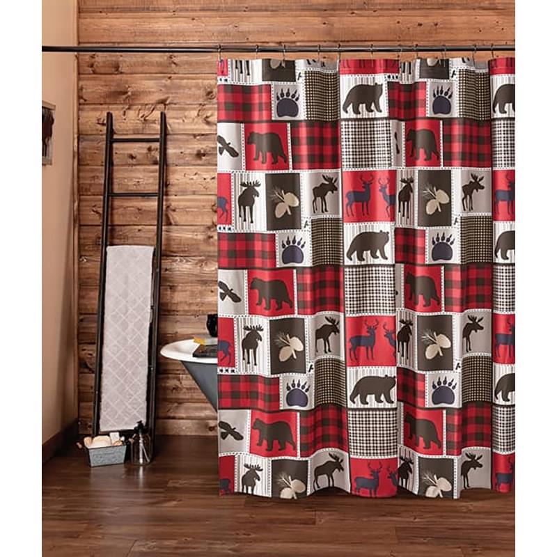 Lodge Life Shower Curtain Set - 13 pc set