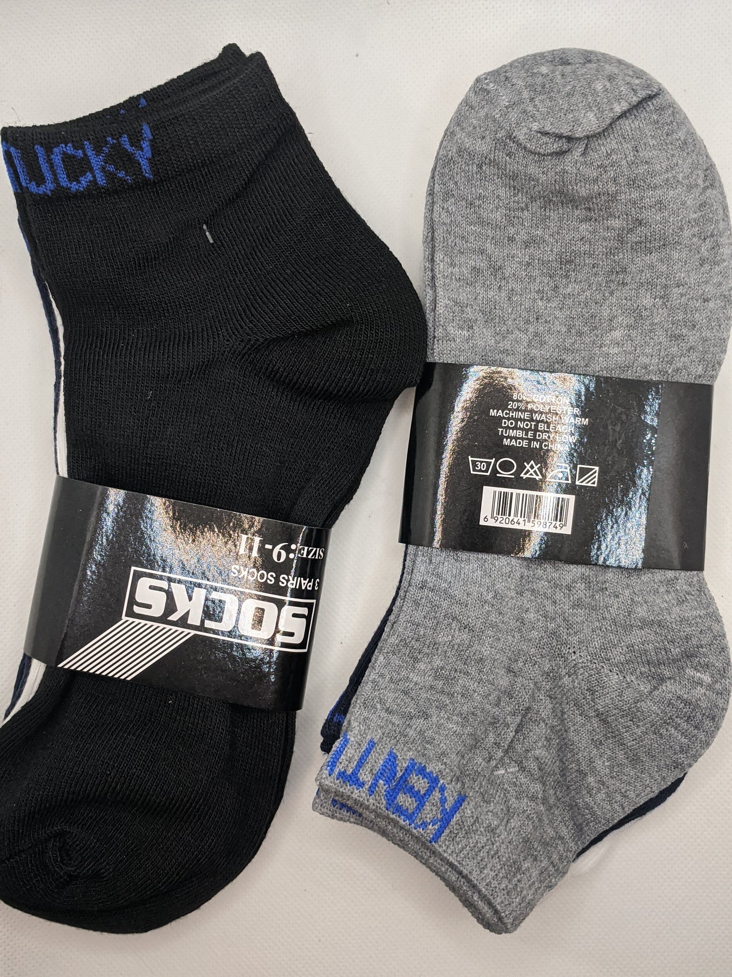 12 Pair - Men's Kentucky Socks size 9-11