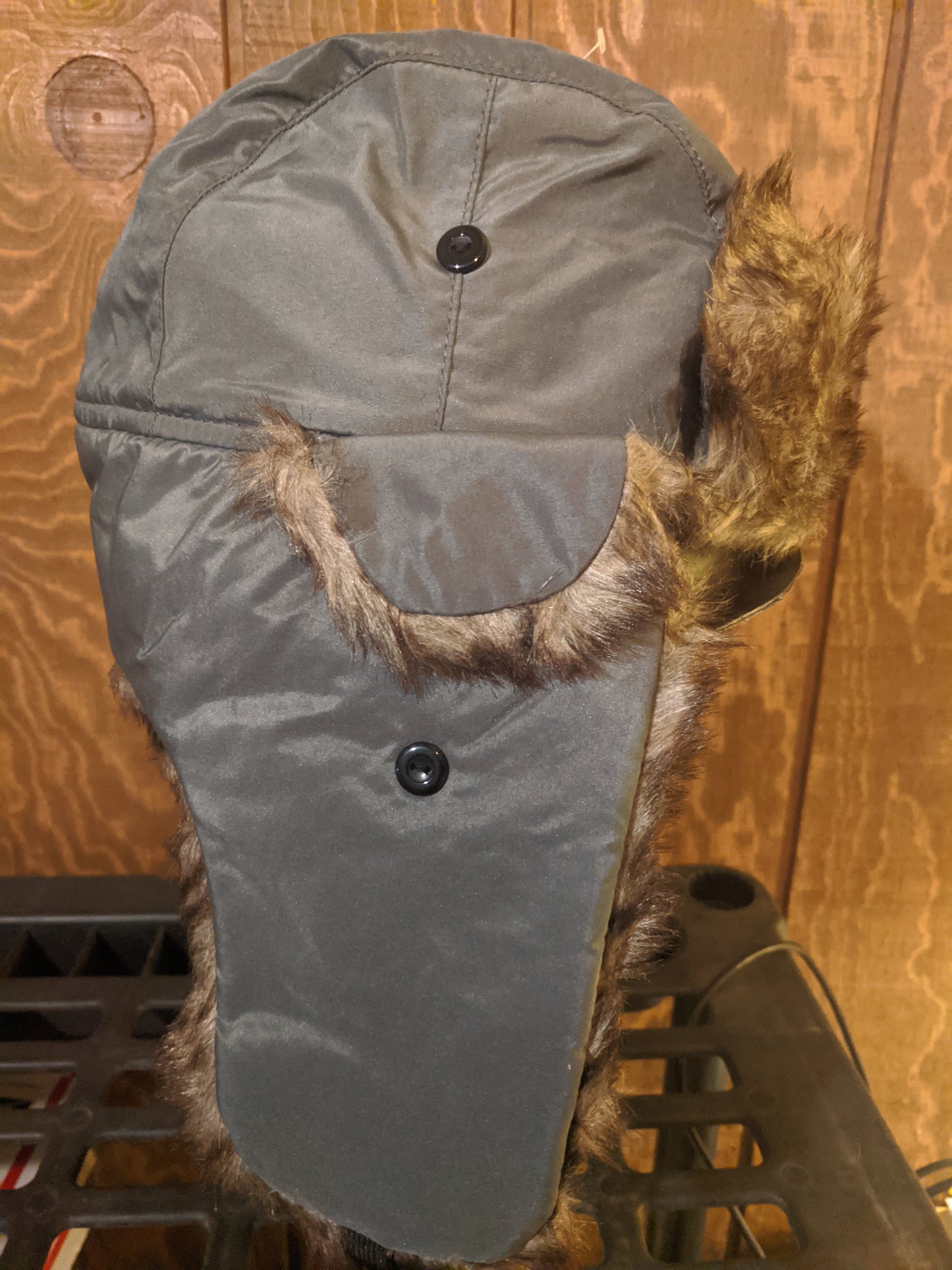 Winter cap with ear coverings - trapper hat