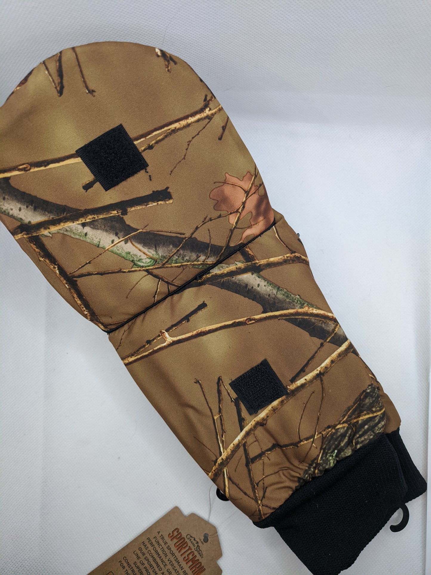 Sportsman Camo Fingerless Gloves with Mitten Flap - Men's M