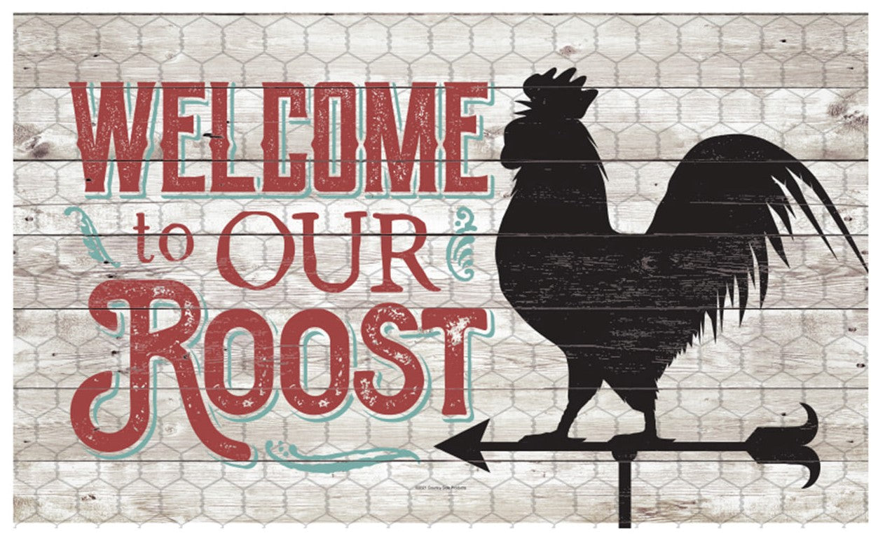Welcome To Our Roost Door Mat