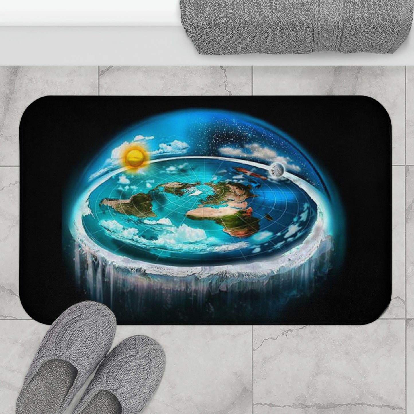 Flat Earth Bath Mat