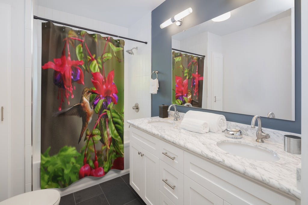 Shower Curtains 71x74 Hummingbird