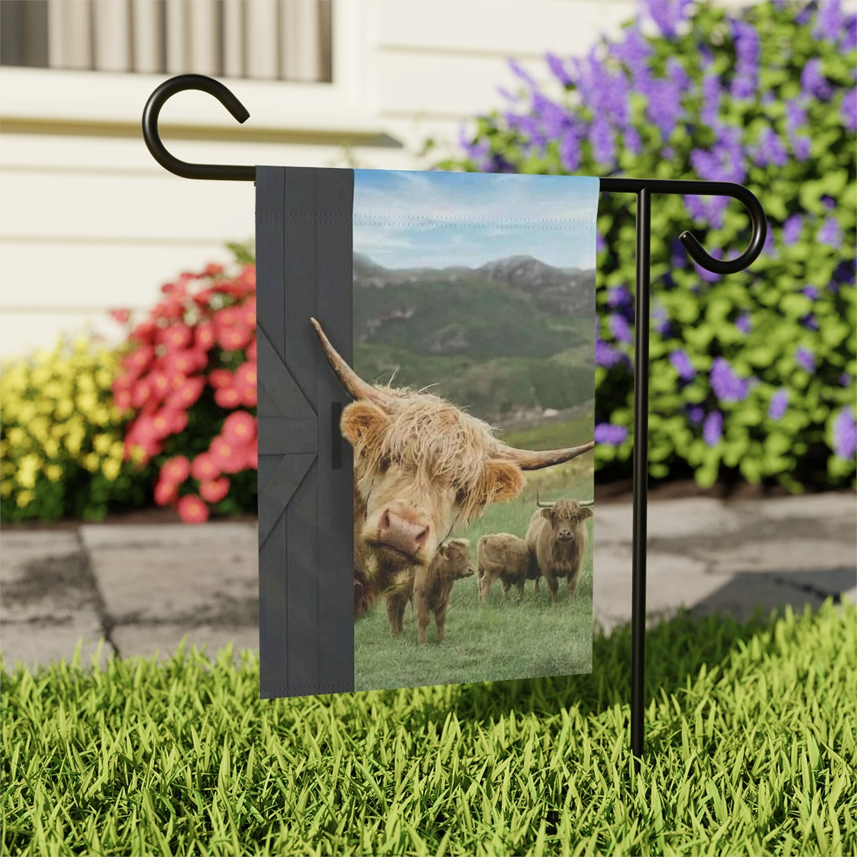 Peeking Cow Garden & House Banner