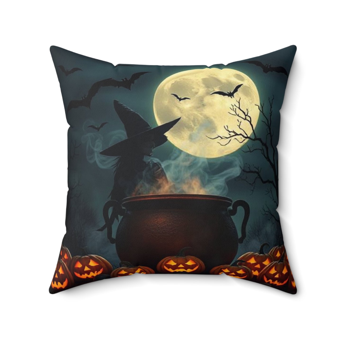 Halloween Witch Cauldron Pillow, Spooky Home Decor, Seasonal Throw Pillow, Cozy Autumn Accent, Halloween Party Decoration