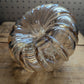 Light Amber 5" Glass Pumpkin with Leaf