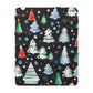 Colorful Christmas Trees Sherpa Fleece Blanket