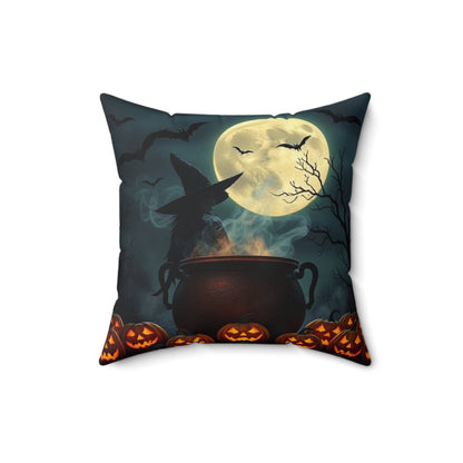 Halloween Witch Cauldron Pillow, Spooky Home Decor, Seasonal Throw Pillow, Cozy Autumn Accent, Halloween Party Decoration