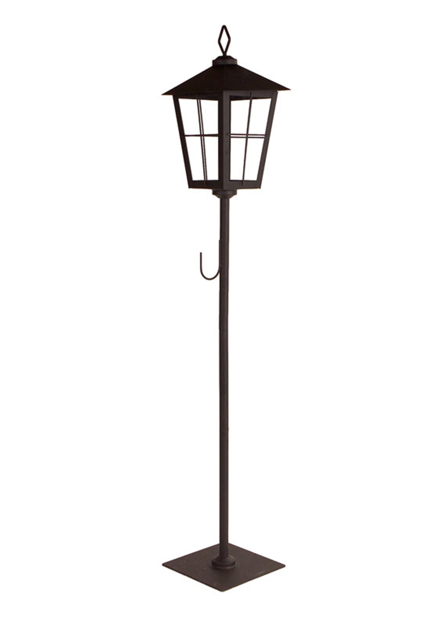 Lantern Wreath Holder 43.5"H Metal/Glass
