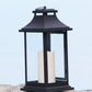 Traditional Black Lantern with LED Candle (Set of 2)