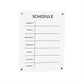 Acrylic Dry Erase Weekly Calender 19"H