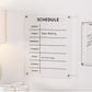 Acrylic Dry Erase Weekly Calender 19"H