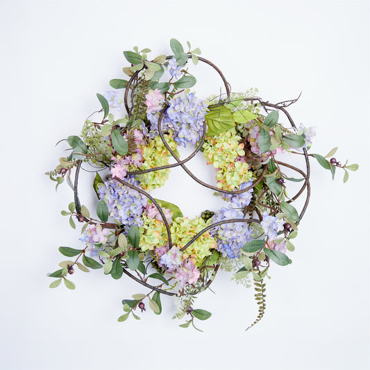 Hydrangea Floral Wreath 22"D