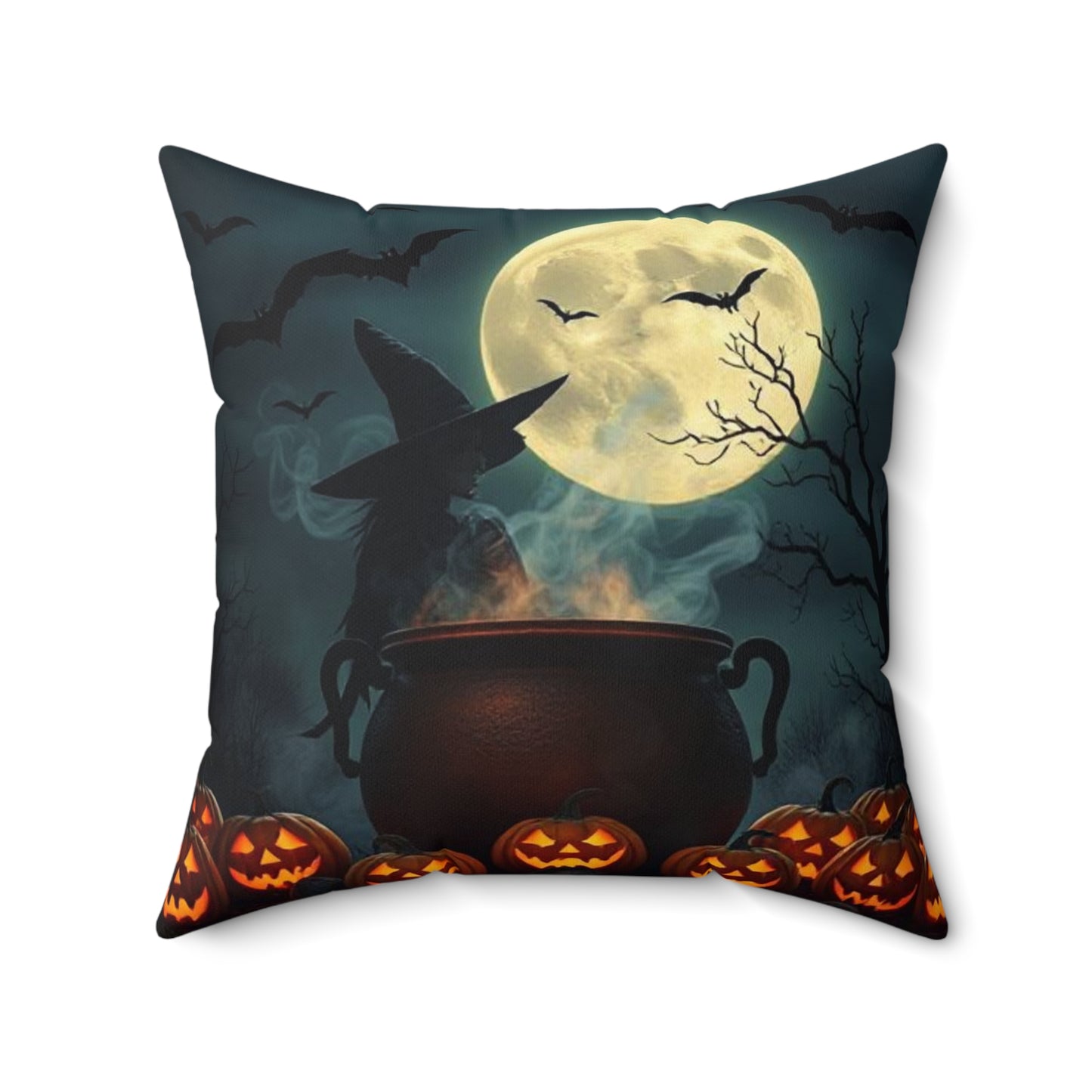 Halloween Witch Cauldron Pillow, Spooky Home Decor, Seasonal Throw Pillow, Cozy Autumn Accent, Halloween Party Decoration