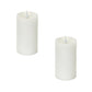 Simplux Designer LED Candle with Moving Flame and Remote (Set of 2) White 5"