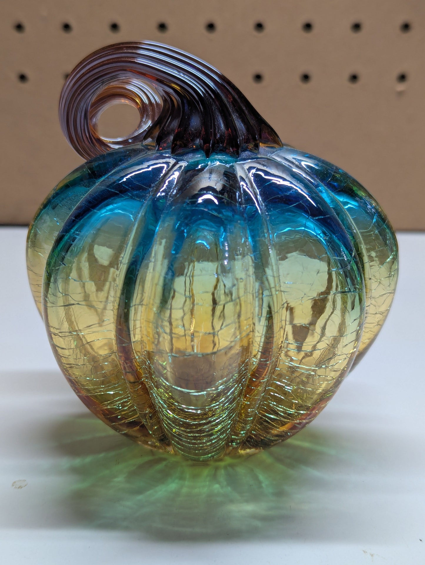 Glass pumpkin - Blue and Brown