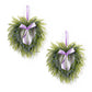 Lavender Heart Wreath (Set of 2) Twig/Plastic 10"