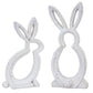 Bunny Outline (Set of 2) 5"L x 9"H, 4.75"L x 10.75"H Resin