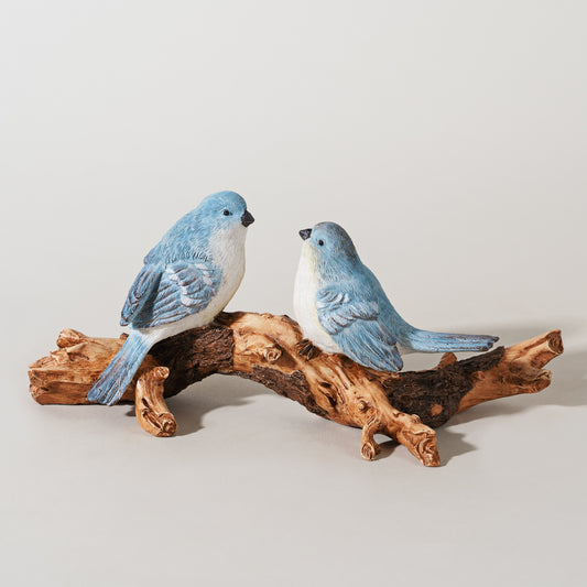 Birds on Branch 9.5"L x 4"H Resin