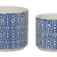 Pot (Set of 2) 4.25"D x 4"H, 5"D x 4.75"H Ceramic