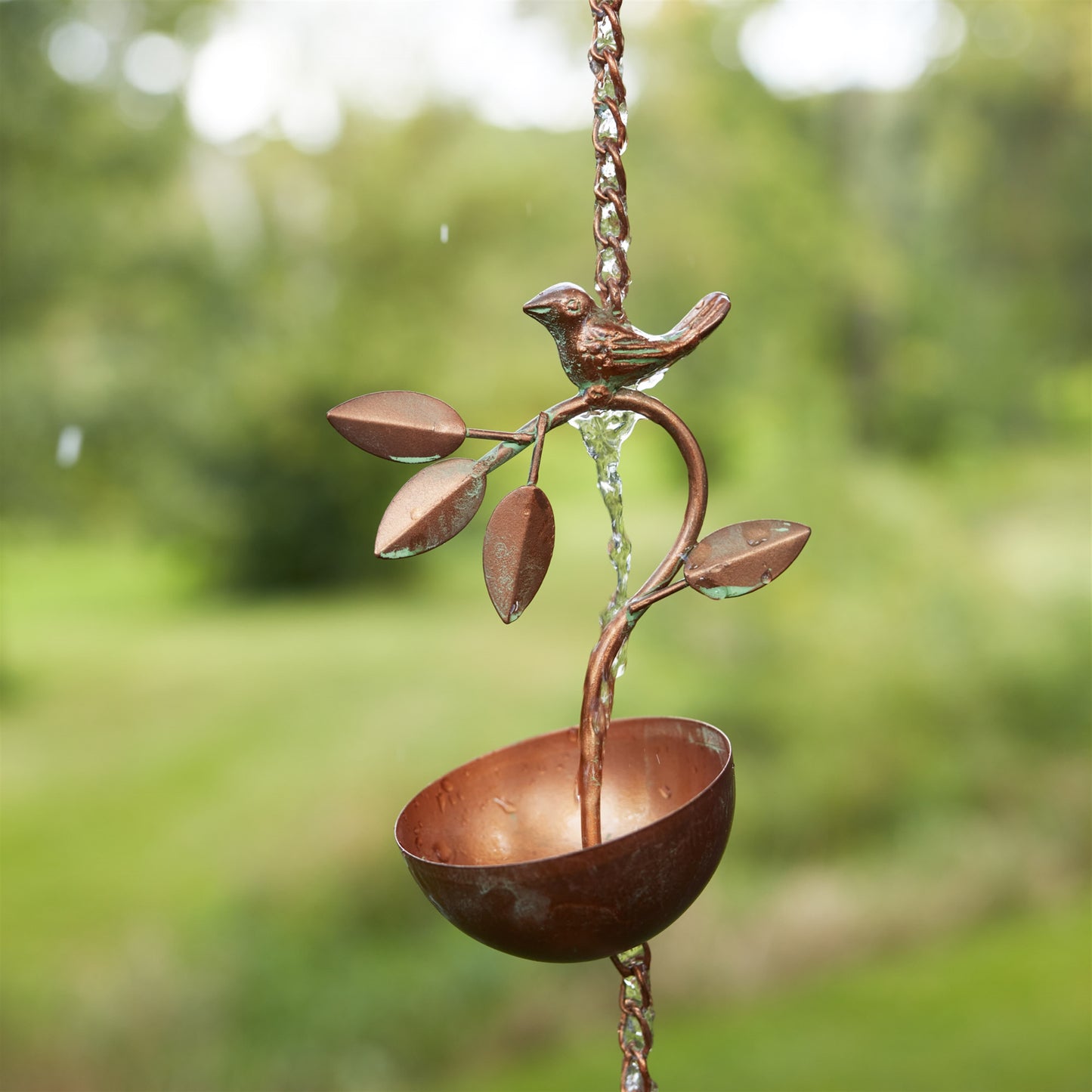 Bird Rain Chain 70"L Iron