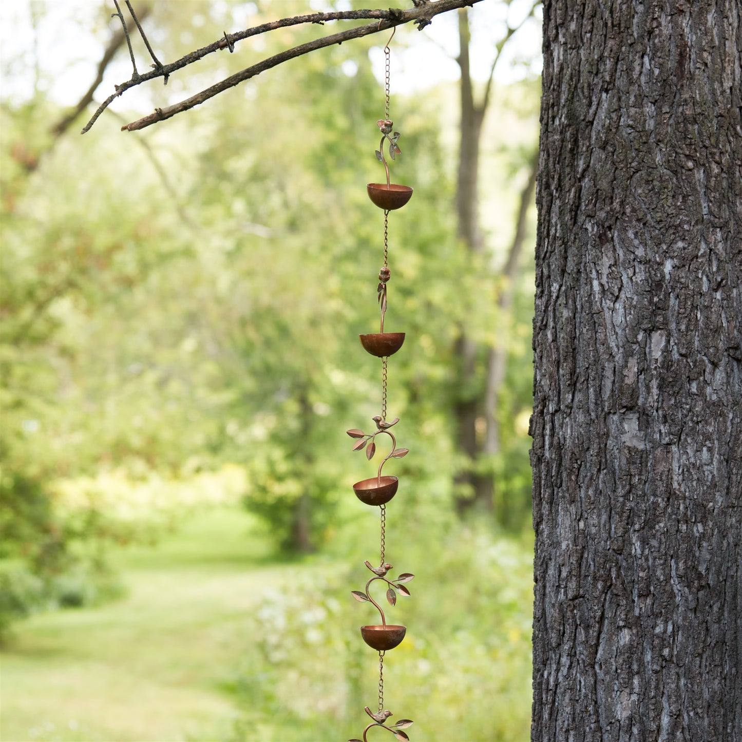 Bird Rain Chain 70"L Iron