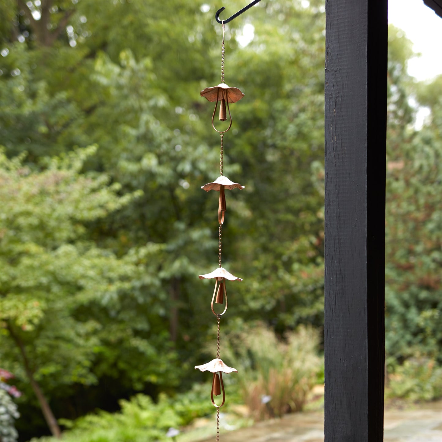 Mushroom Rain Chain 62"L Iron