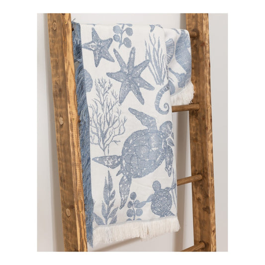 Sea Creatures Rayon Throw 50x60