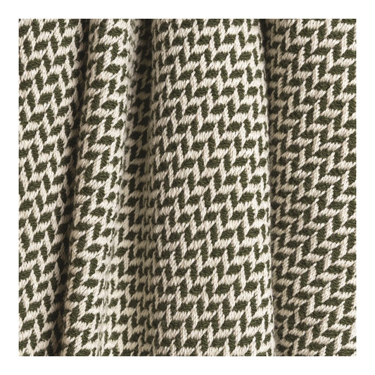 Heirloom-quality Dashing Texture Green Tapestry Throw 46x67 Woven Throw