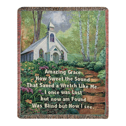 Amazing Grace How Sweet The Sound Tapestry Throw