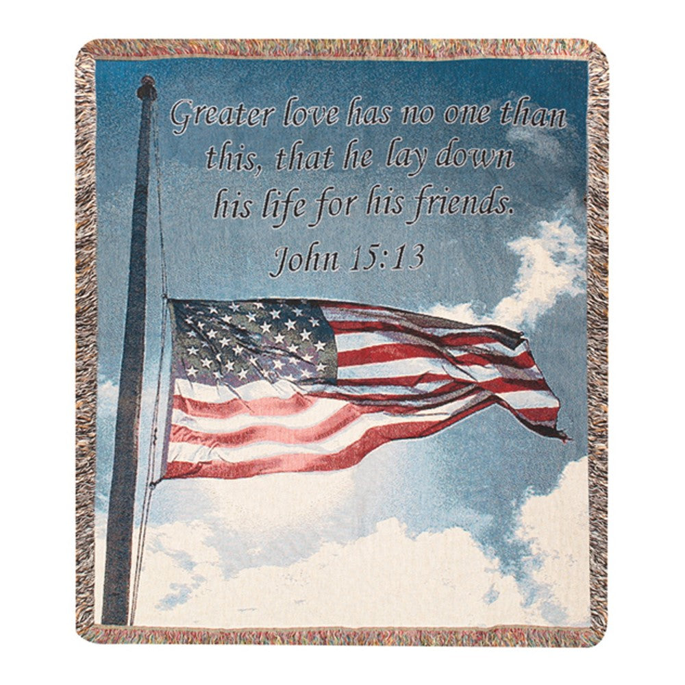 A Salute To Our Soldiers Tapestry Throw 50x60 Woven Blanket