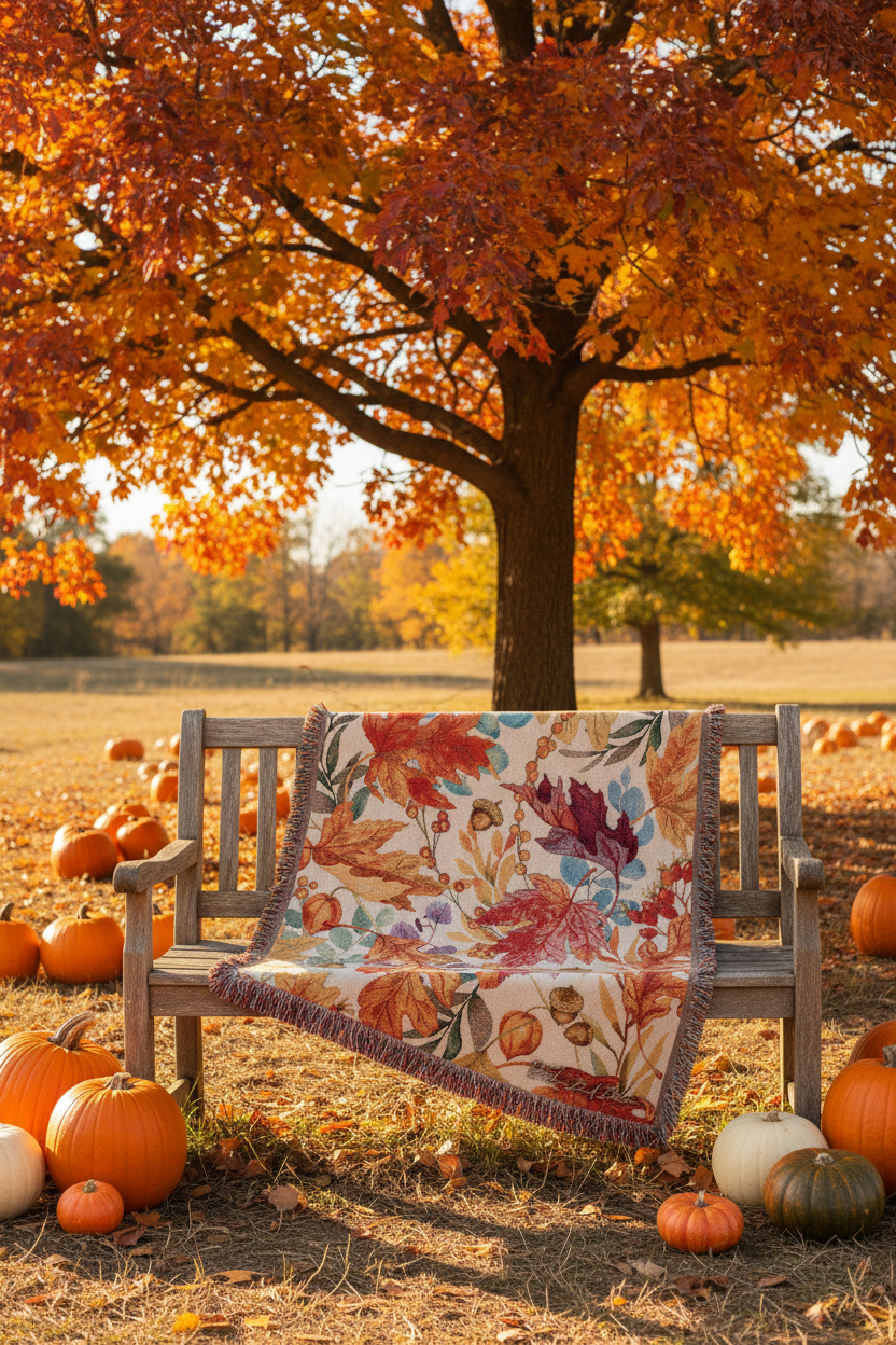 Autumn Colors Tapestry Throw 50x60