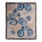 Blue Oysters And Coral Tapestry Throw 50x60