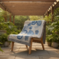 Blue Oysters And Coral Tapestry Throw 50x60