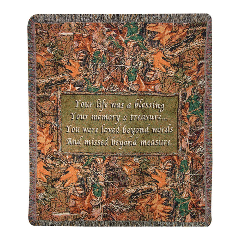 Nature Blessings Tapestry Throw 50"x60" 100% Cotton