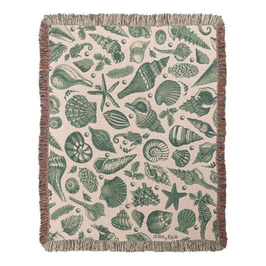 Coastal Toile Rayon Throw 46x60