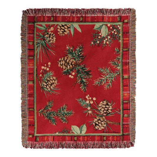 Evergreen Pine Tapestry Throw 50x60