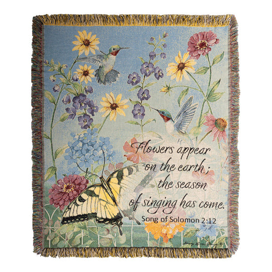 Flowers Appear On The Earth Tapestry Throw 50x60