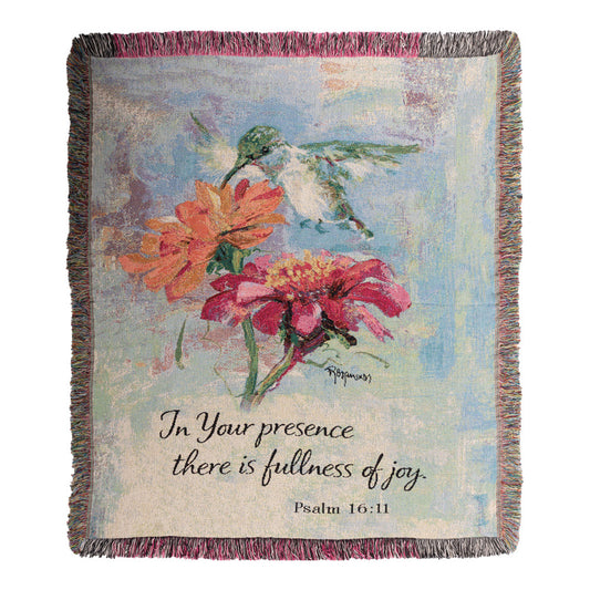 In Your Presence Tapestry Throw 50x60