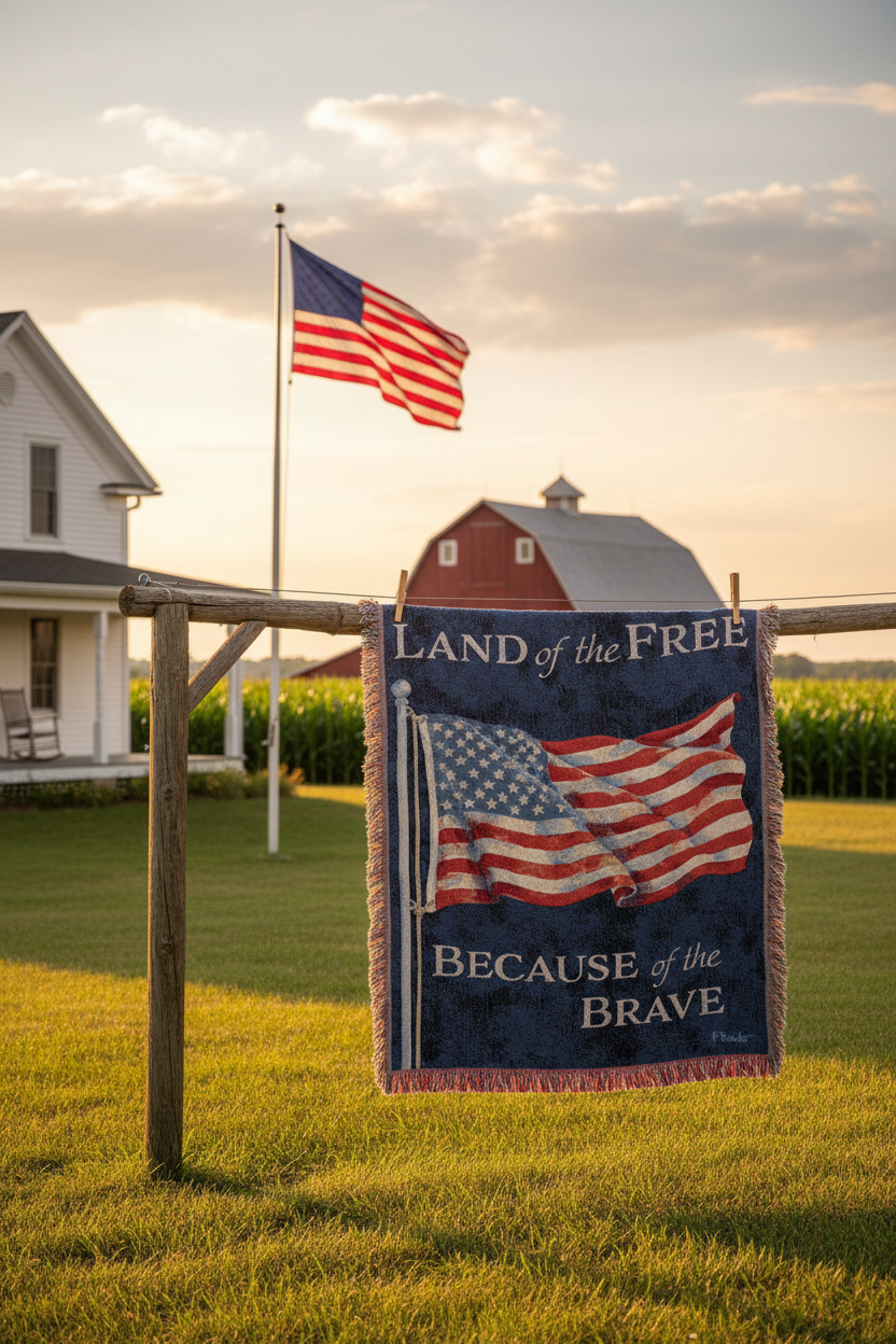 Land of the Free Tapestry Throw 50x60