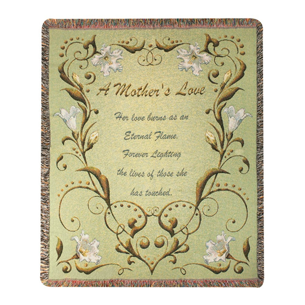 A Mothers Love Tapestry Throw 50x60 Woven Blanket