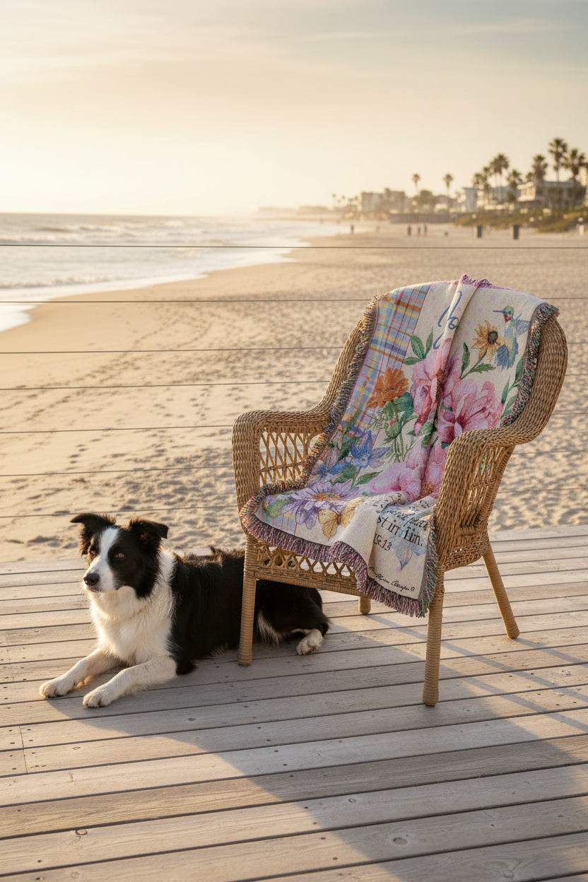 May The God Of Hope Tapestry Throw 50X60