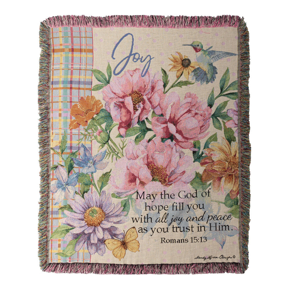 May The God Of Hope Tapestry Throw 50X60