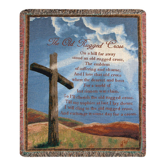 Old Rugged Cross Tapestry Throw 50x60