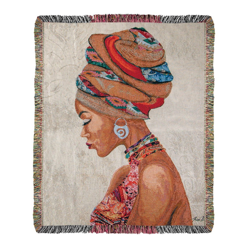 Radiant Queen Tapestry Throw 50"x60" 100% Cotton