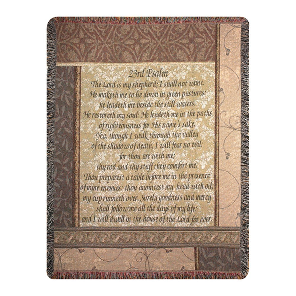 My Shepherd 23rd Psalm Tapestry Throw 50"x60" 100% Cotton